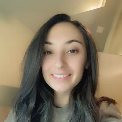 Delaney smiling.