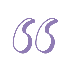 Quote Marks Purple quote marks.